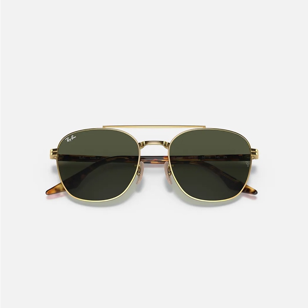 Ray-Ban Gold and Green Sunglasses